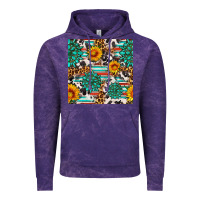 Cloud Purple gemstone sunflower cowhide leopard seamles pattern Vintage Hoodie - FaDigitalArtStudio