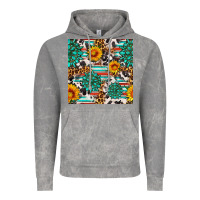 Cloud Rock gemstone sunflower cowhide leopard seamles pattern Vintage Hoodie - FaDigitalArtStudio