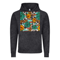 Vintage Black gemstone sunflower cowhide leopard seamles pattern Vintage Hoodie - FaDigitalArtStudio