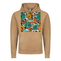 Vintage Camel gemstone sunflower cowhide leopard seamles pattern Vintage Hoodie - FaDigitalArtStudio