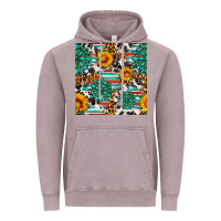 Vintage Zinc gemstone sunflower cowhide leopard seamles pattern Vintage Hoodie - FaDigitalArtStudio