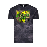 Cloud Black lucky me st. patricks day Vintage Tee - HowdyJamesFarm