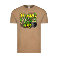 Vintage Coffee lucky me st. patricks day Vintage Tee - HowdyJamesFarm