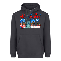 Smoke all american girl Heavyweight Hoodie - AdoDesignShop