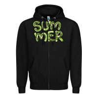 Black summer kiwi Zipper Hoodie - BarkalooDesign