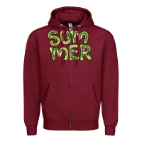 Burgundy summer kiwi Zipper Hoodie - BarkalooDesign