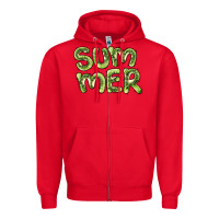 Red summer kiwi Zipper Hoodie - BarkalooDesign