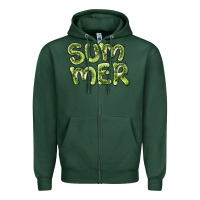 Sports Green summer kiwi Zipper Hoodie - BarkalooDesign