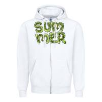 White summer kiwi Zipper Hoodie - BarkalooDesign