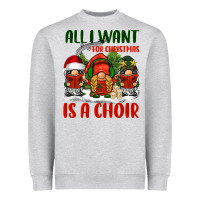 Heather Grey all i want for christmas is a choir Heavyweight Sweatshirt - BarkalooDesign