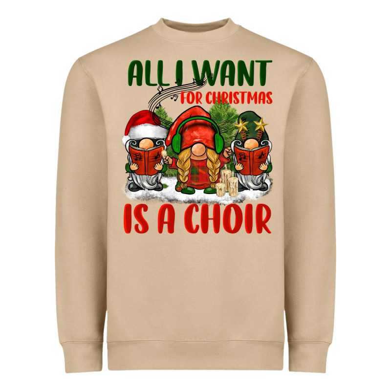 All I Want For Christmas Is A Choir Heavyweight Sweatshirt by BarkalooDesign | Teevron