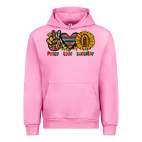Fuchsia Pink peace love sunshine Urban Hoodie - JahusDesignShop