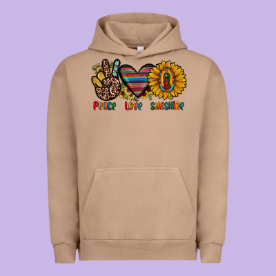 Peace Love Sunshine Urban Hoodie Designed By Jahusdesignshop