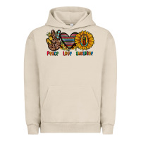 Pigment French Oak peace love sunshine Urban Hoodie - JahusDesignShop