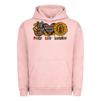Pigment Salmon peace love sunshine Urban Hoodie - JahusDesignShop