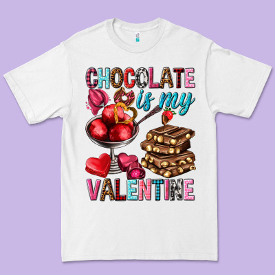 Chocolate Is My Valentine Valentine's Day Premium Tee Designed By Howdyjamesfarm