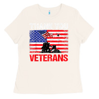 Bone thank you veterans service patriot veteran day american flag t shirt Ladies Tee - maiPhamDesign