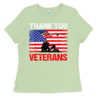 Matcha thank you veterans service patriot veteran day american flag t shirt Ladies Tee - maiPhamDesign