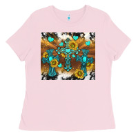 Western Crosses And Sunflowers Ladies Tee | Teevron