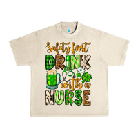 Sandshell St. Patrick's Safety first drink with a Nurse Urban Heavy Tee - OliviaCreatesArt