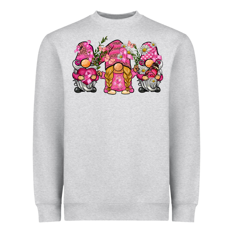 Breast Cancer Gnome Heavyweight Sweatshirt by BarkalooDesign | Teevron
