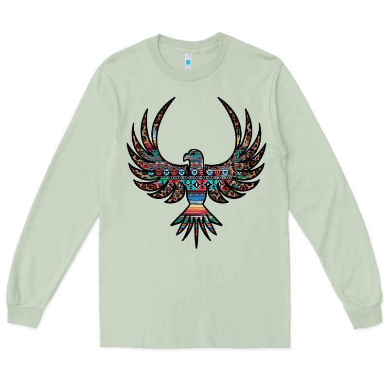 Aztec Leopard Thunderbird Long Sleeve Tee by RanaPortraitStore | Teevron