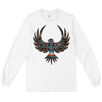 White aztec leopard thunderbird Long Sleeve Tee - RanaPortraitStore