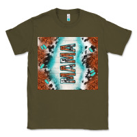 Army Green tooled leather and cowhide mama Classic Tee - TumblerDesignByShophia