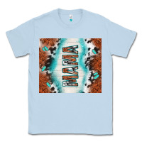 Dusty Blue tooled leather and cowhide mama Classic Tee - TumblerDesignByShophia