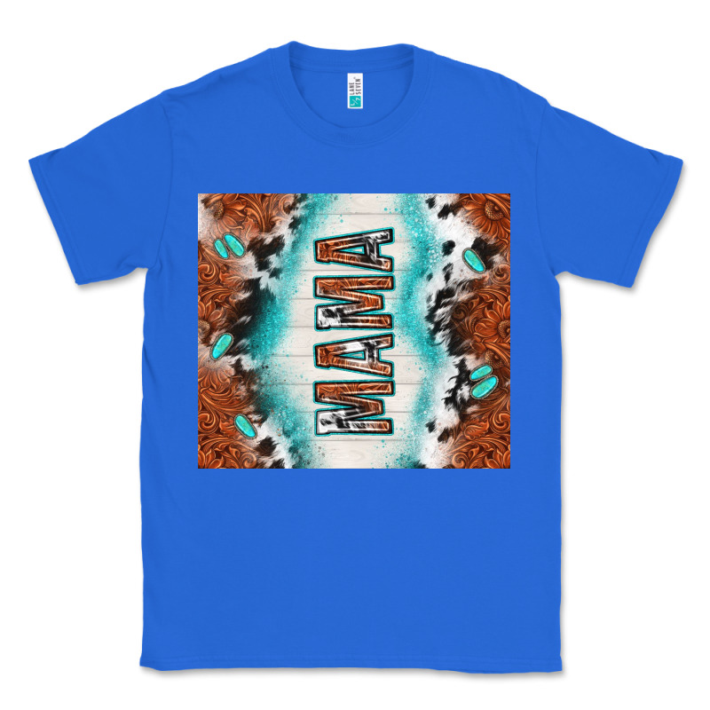 Tooled Leather And Cowhide Mama Classic Tee by TumblerDesignByShophia | Teevron