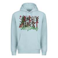 Blue Mist Baby's First Christmas Premium Hoodie - CowhideDigitalArt