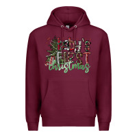 Burgundy Baby's First Christmas Premium Hoodie - CowhideDigitalArt