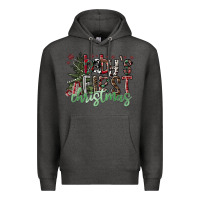 Charcoal Heather Baby's First Christmas Premium Hoodie - CowhideDigitalArt