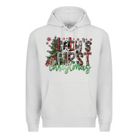 Dove Grey Baby's First Christmas Premium Hoodie - CowhideDigitalArt