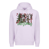 Lilac Baby's First Christmas Premium Hoodie - CowhideDigitalArt