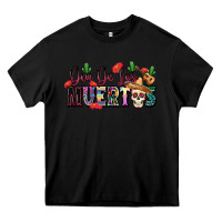 Black Dia De Los Muertos Heavy Core Tee - texasbilliewilder