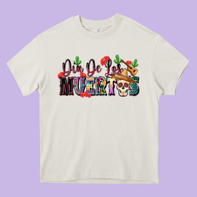 Dia De Los Muertos Heavy Core Tee Designed By Texasbilliewilder