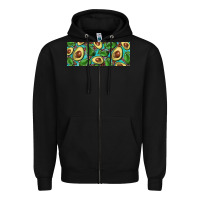 Black avacado with turquoise and leopard background 11 oz mug Zipper Hoodie - BarkalooDesign