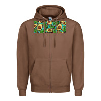 Chestnut avacado with turquoise and leopard background 11 oz mug Zipper Hoodie - BarkalooDesign