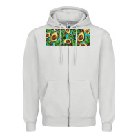 Dove Grey avacado with turquoise and leopard background 11 oz mug Zipper Hoodie - BarkalooDesign