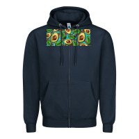 Navy avacado with turquoise and leopard background 11 oz mug Zipper Hoodie - BarkalooDesign