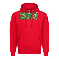 Red avacado with turquoise and leopard background 11 oz mug Zipper Hoodie - BarkalooDesign