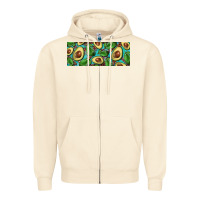 Sandshell avacado with turquoise and leopard background 11 oz mug Zipper Hoodie - BarkalooDesign
