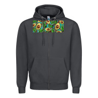 Smoke avacado with turquoise and leopard background 11 oz mug Zipper Hoodie - BarkalooDesign
