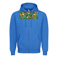 True Royal avacado with turquoise and leopard background 11 oz mug Zipper Hoodie - BarkalooDesign