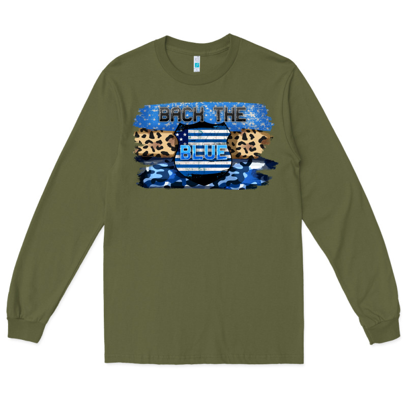 Back The Blue Long Sleeve Tee by FaDigitalArtStudio | Teevron