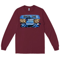 Burgundy Back the blue Long Sleeve Tee - FaDigitalArtStudio