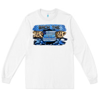 White Back the blue Long Sleeve Tee - FaDigitalArtStudio