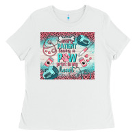 White every patient leaves a paw print in my heart Ladies Tee - TumblerDesignByShophia
