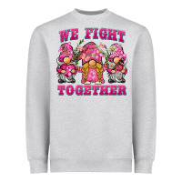 Heather Grey we fight together breast cancer gnome Heavyweight Sweatshirt - BarkalooDesign